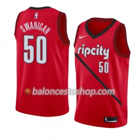 Camiseta Hombre NBA Portland Trail Blazers Caleb Swanigan 50 2018-19 Nike Rojo Swingman